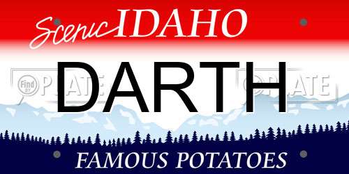 DARTH Idaho License Plate