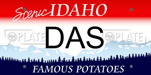 DAS Idaho License Plate