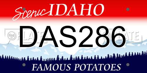 DAS286 Idaho License Plate