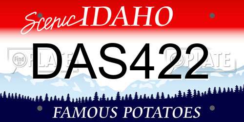 DAS422 Idaho License Plate