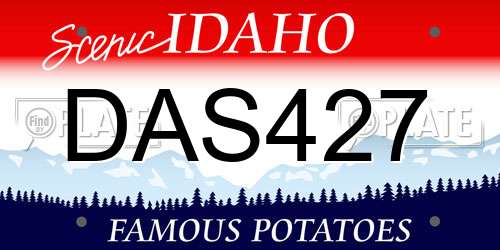 DAS427 Idaho License Plate