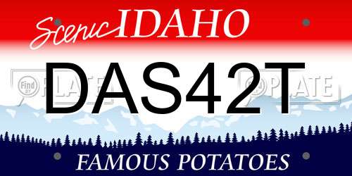 DAS42T Idaho License Plate