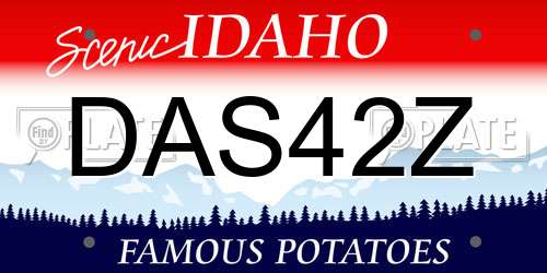 DAS42Z Idaho License Plate