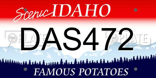 DAS472 Idaho License Plate
