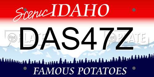 DAS47Z Idaho License Plate