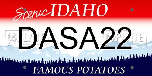 DASA22 Idaho License Plate