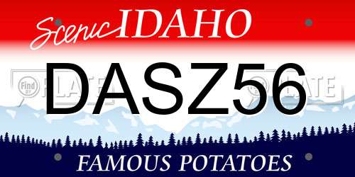 DASZ56 Idaho License Plate