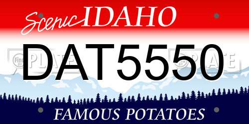 DAT5550 Idaho License Plate