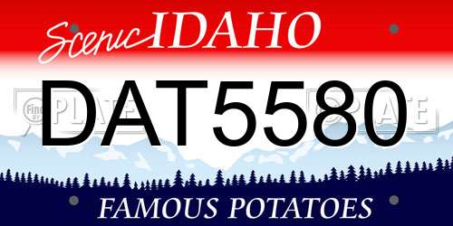 DAT5580 Idaho License Plate