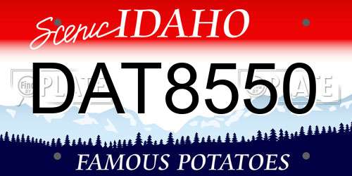 DAT8550 Idaho License Plate