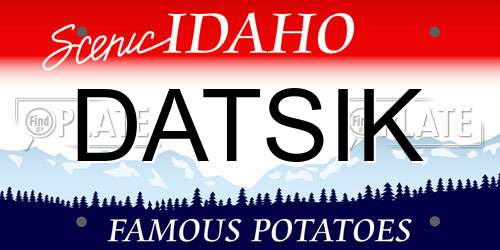 DATSIK Idaho License Plate