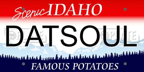 DATSOUL Idaho License Plate
