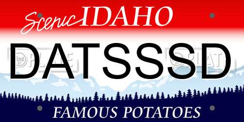 DATSSSD Idaho License Plate