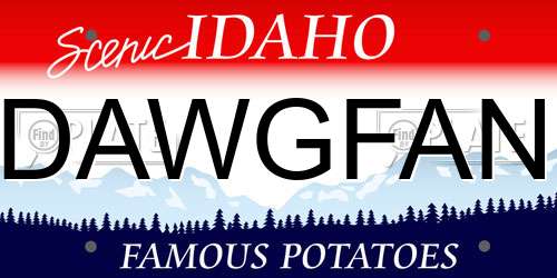 DAWGFAN Idaho License Plate