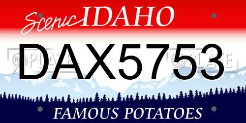 DAX5753 Idaho License Plate