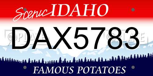 DAX5783 Idaho License Plate