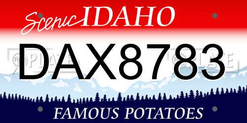 DAX8783 Idaho License Plate