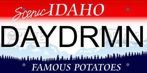 DAYDRMN Idaho License Plate