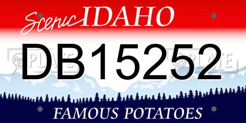 DB15252 Idaho License Plate