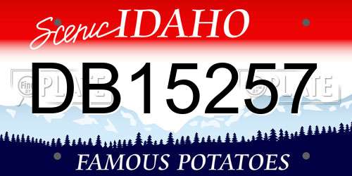 DB15257 Idaho License Plate