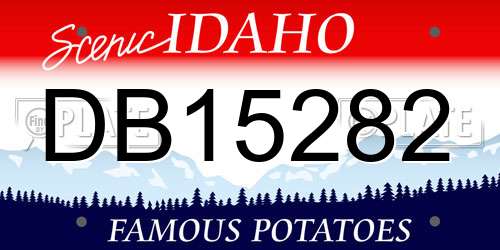 DB15282 Idaho License Plate