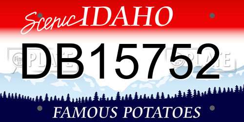 DB15752 Idaho License Plate