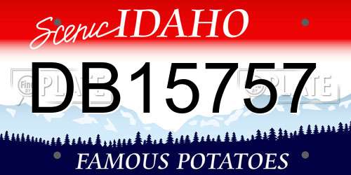 DB15757 Idaho License Plate