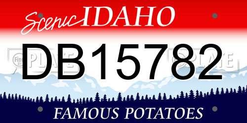 DB15782 Idaho License Plate