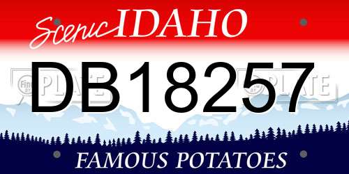 DB18257 Idaho License Plate