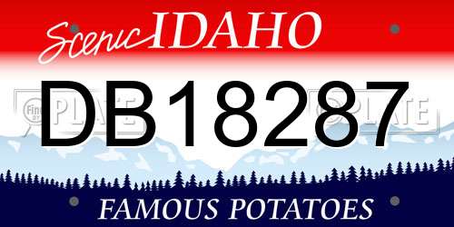 DB18287 Idaho License Plate