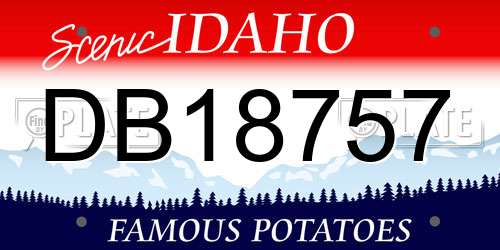 DB18757 Idaho License Plate