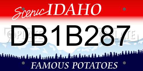 DB1B287 Idaho License Plate