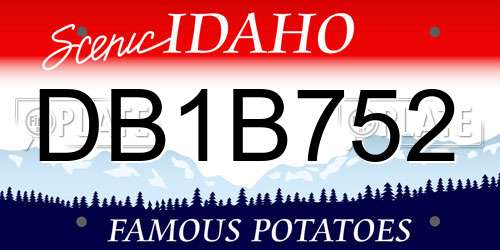 DB1B752 Idaho License Plate