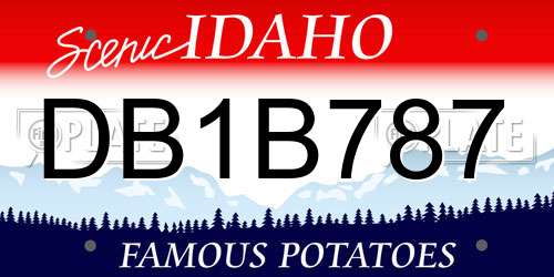 DB1B787 Idaho License Plate