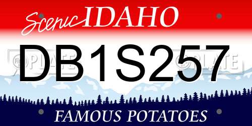 DB1S257 Idaho License Plate