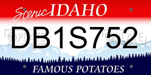 DB1S752 Idaho License Plate