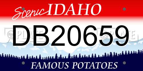 DB20659 Idaho License Plate