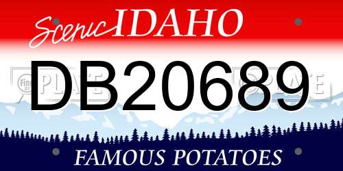 DB20689 Idaho License Plate