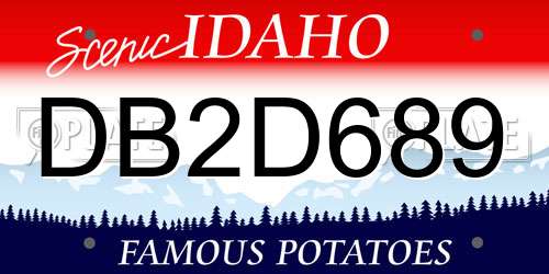 DB2D689 Idaho License Plate