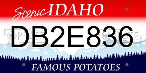 DB2E836 Idaho License Plate