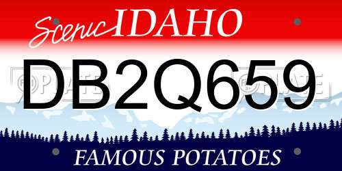 DB2Q659 Idaho License Plate