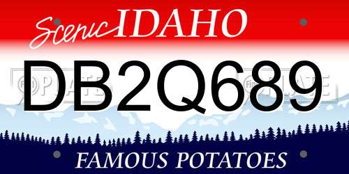 DB2Q689 Idaho License Plate