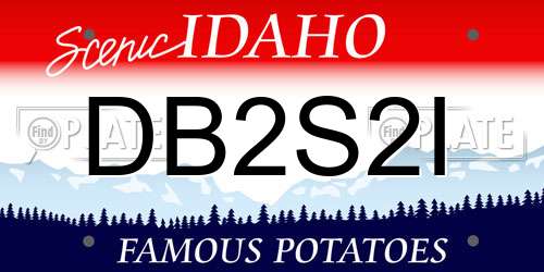 DB2S2I Idaho License Plate