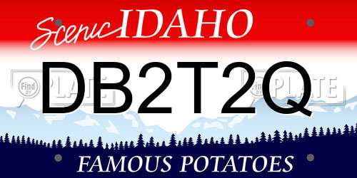 DB2T2Q Idaho License Plate