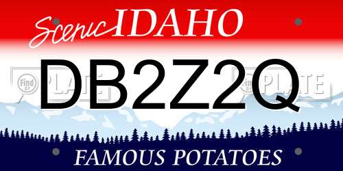 DB2Z2Q Idaho License Plate