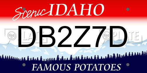 DB2Z7D Idaho License Plate