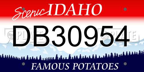 DB30954 Idaho License Plate
