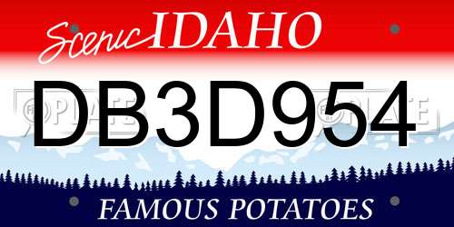 DB3D954 Idaho License Plate