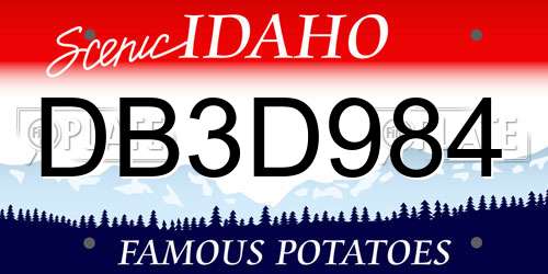 DB3D984 Idaho License Plate
