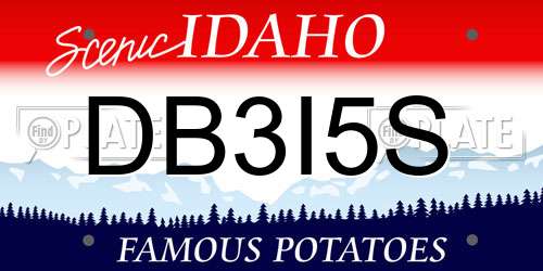 DB3I5S Idaho License Plate